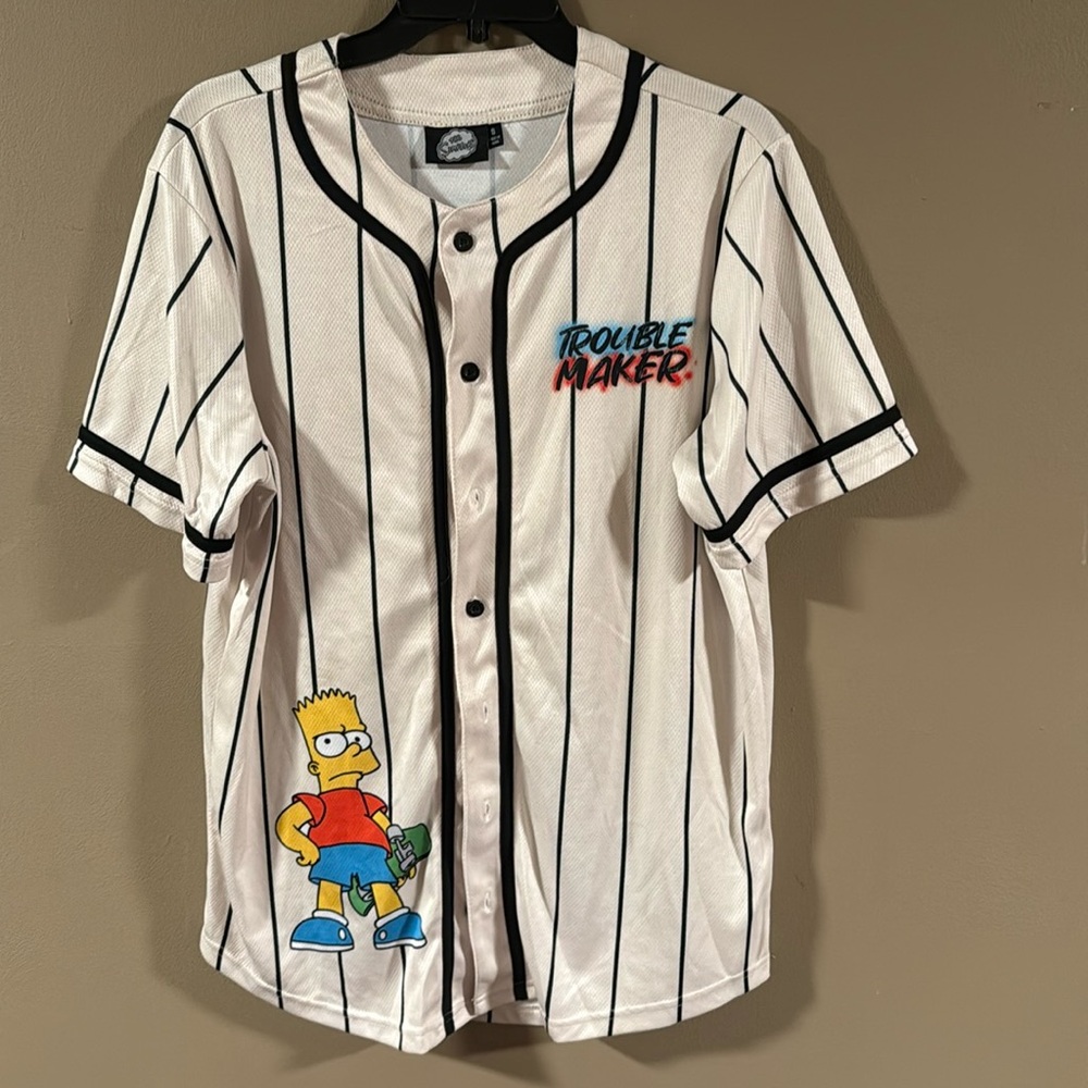The Simpsons button up shirt size S